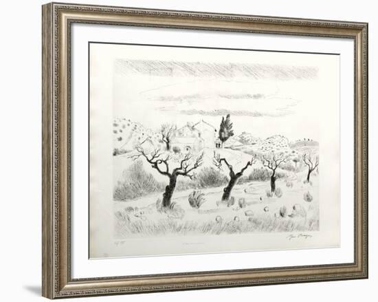 Le Mas Aux Amandiers-Yves Brayer-Framed Limited Edition