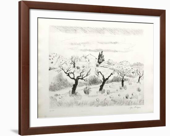 Le Mas Aux Amandiers-Yves Brayer-Framed Limited Edition