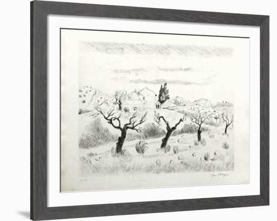 Le Mas Aux Amandiers-Yves Brayer-Framed Limited Edition