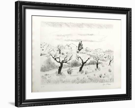 Le Mas Aux Amandiers-Yves Brayer-Framed Limited Edition