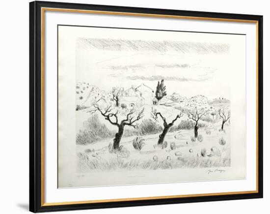 Le Mas Aux Amandiers-Yves Brayer-Framed Limited Edition