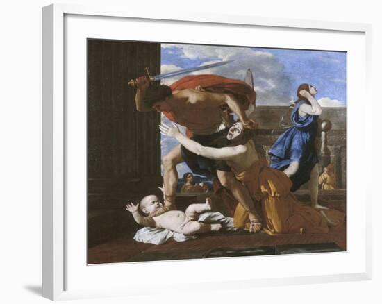 Le massacre des innocents-Nicolas Poussin-Framed Giclee Print