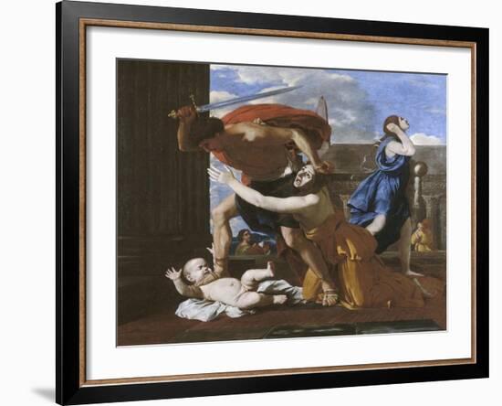 Le massacre des innocents-Nicolas Poussin-Framed Giclee Print