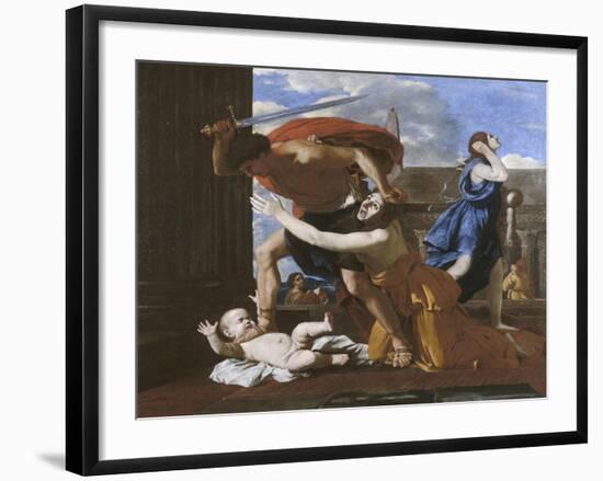 Le massacre des innocents-Nicolas Poussin-Framed Giclee Print