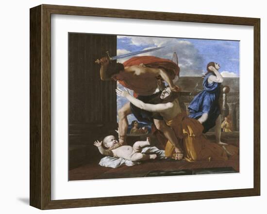 Le massacre des innocents-Nicolas Poussin-Framed Giclee Print