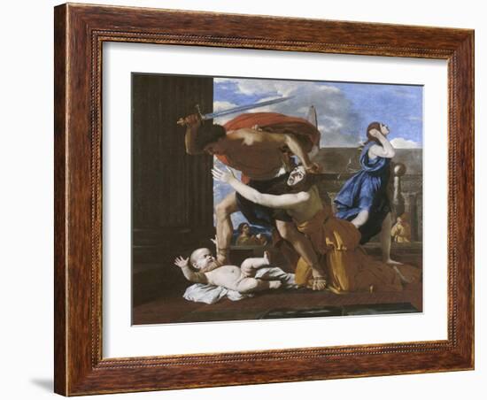 Le massacre des innocents-Nicolas Poussin-Framed Giclee Print