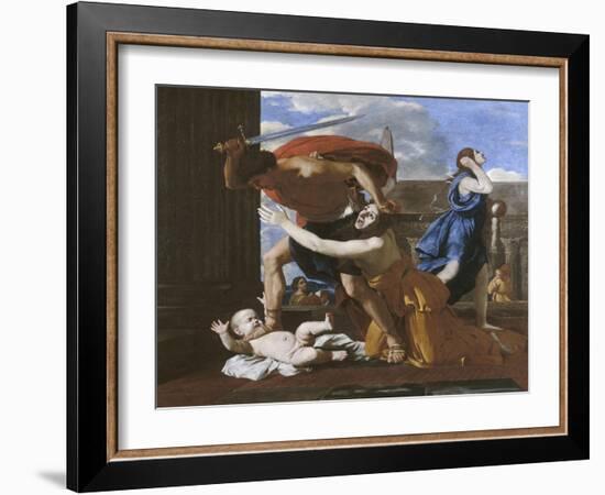 Le massacre des innocents-Nicolas Poussin-Framed Giclee Print