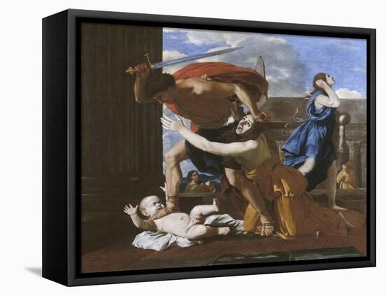 Le massacre des innocents-Nicolas Poussin-Framed Premier Image Canvas