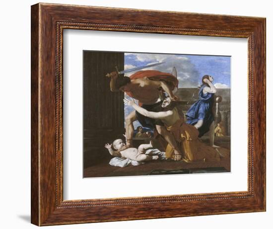 Le massacre des innocents-Nicolas Poussin-Framed Giclee Print