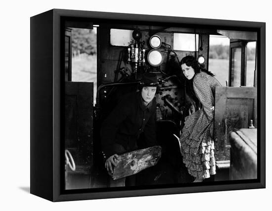 Le mecano by la General THE GENERAL by and with Buster Keaton, Marion Mack, 1927 (b/w photo)-null-Framed Stretched Canvas