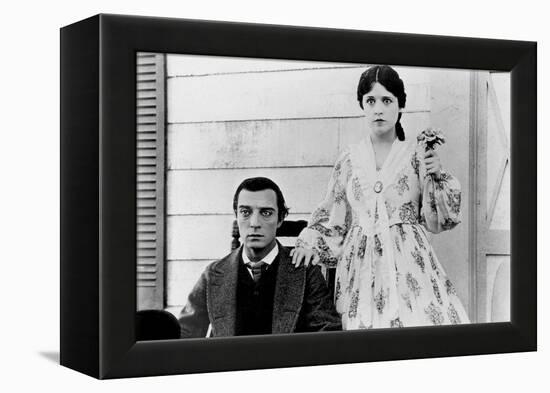 Le mecano by la General THE GENERAL by and with Buster Keaton, Marion Mack, 1927 (b/w photo)-null-Framed Stretched Canvas