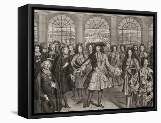 Le mérite récompensé par Louis Le Grand dans la distribution des dignitées de l'église et des-null-Framed Premier Image Canvas