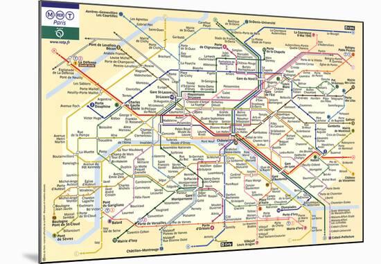 Le Metro de Paris-null-Mounted Art Print