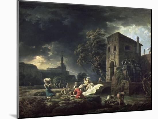 Le Midi, une tempête ou les laveuses-Claude Joseph Vernet-Mounted Giclee Print