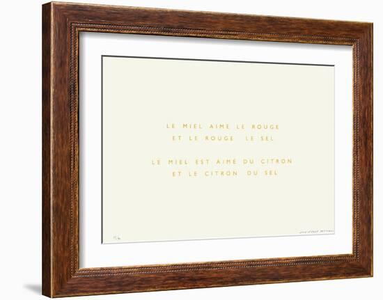 Le Miel Aime le Rouge-Jean-pierre Bertrand-Framed Limited Edition