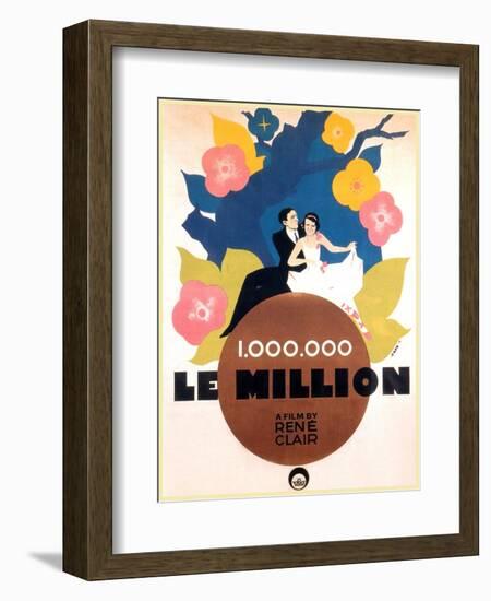 Le Million, Rene Lefevre, Annabella, French poster art, 1931-null-Framed Premium Giclee Print