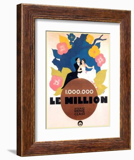 Le Million, Rene Lefevre, Annabella, French poster art, 1931-null-Framed Premium Giclee Print