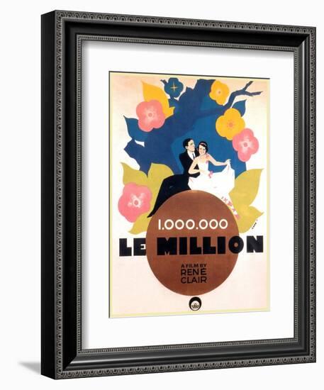 Le Million, Rene Lefevre, Annabella, French poster art, 1931-null-Framed Premium Giclee Print