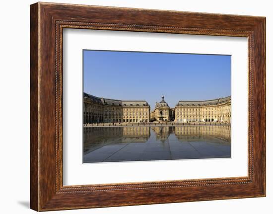 Le Miroir d'Eau (Mirror of Water), Place de la Bourse, Bordeaux, UNESCO Site, Gironde, France-Peter Richardson-Framed Photographic Print