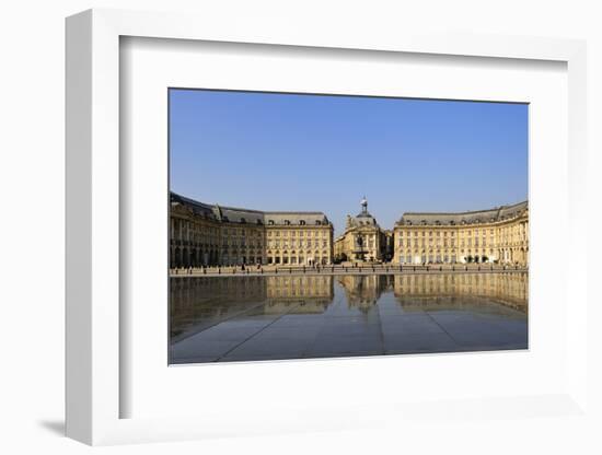 Le Miroir d'Eau (Mirror of Water), Place de la Bourse, Bordeaux, UNESCO Site, Gironde, France-Peter Richardson-Framed Photographic Print