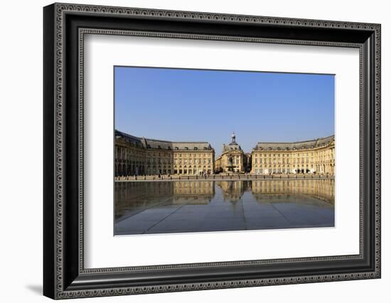 Le Miroir d'Eau (Mirror of Water), Place de la Bourse, Bordeaux, UNESCO Site, Gironde, France-Peter Richardson-Framed Photographic Print