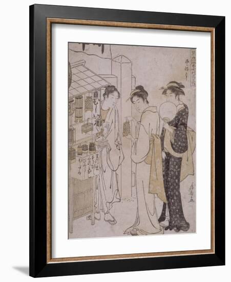 Le mois de juin, mois où l'on attend le vent-Torii Kiyonaga-Framed Giclee Print