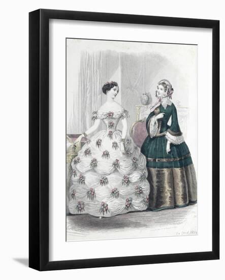 Le Moniteur de la mode (planche 385): sans titre (toilettes de dames)-Jules David-Framed Giclee Print