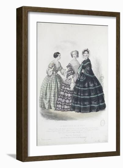 Le Moniteur de la mode (planche 395): mode de la maison Blé Horain-Jules David-Framed Giclee Print