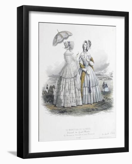 Le Moniteur de la mode (planche 50): sans titre (toilettes d'été pour dame)-Jules David-Framed Giclee Print