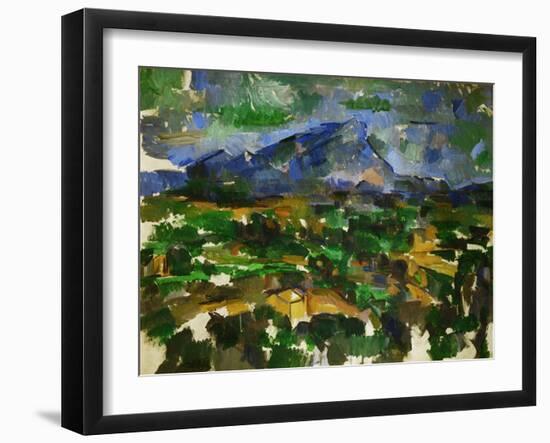 Le Mont Sainte Victoire vu des Lauves-Mont Sainte Victoire seen from Les Lauves.-Paul Cezanne-Framed Giclee Print