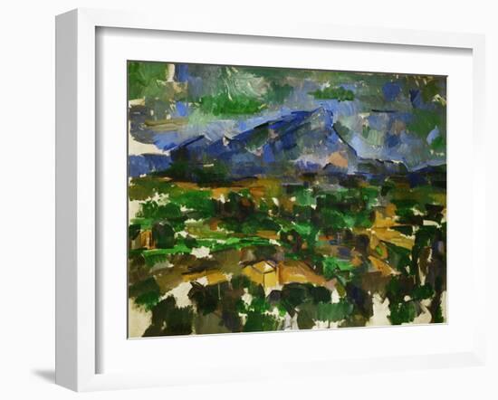 Le Mont Sainte Victoire vu des Lauves-Mont Sainte Victoire seen from Les Lauves.-Paul Cezanne-Framed Giclee Print