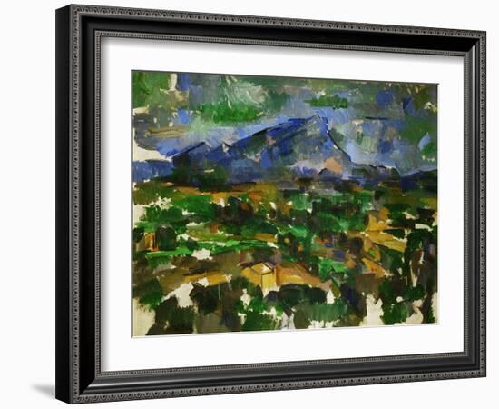 Le Mont Sainte Victoire vu des Lauves-Mont Sainte Victoire seen from Les Lauves.-Paul Cezanne-Framed Giclee Print