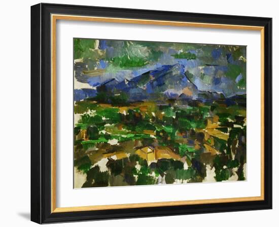 Le Mont Sainte Victoire vu des Lauves-Mont Sainte Victoire seen from Les Lauves.-Paul Cezanne-Framed Giclee Print