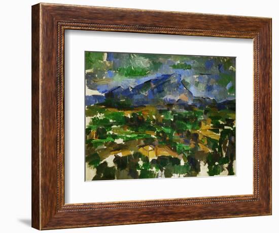 Le Mont Sainte Victoire vu des Lauves-Mont Sainte Victoire seen from Les Lauves.-Paul Cezanne-Framed Giclee Print