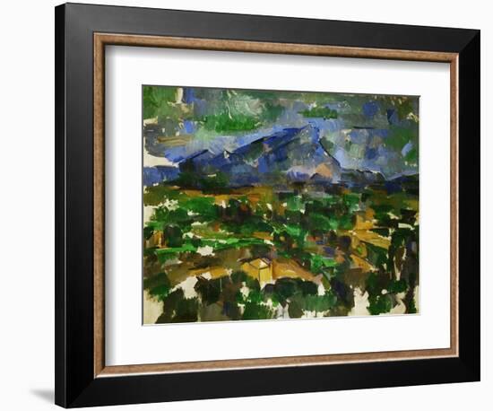 Le Mont Sainte Victoire vu des Lauves-Mont Sainte Victoire seen from Les Lauves.-Paul Cezanne-Framed Giclee Print