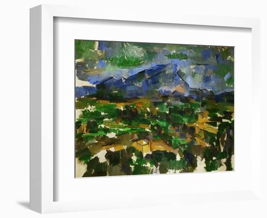 Le Mont Sainte Victoire vu des Lauves-Mont Sainte Victoire seen from Les Lauves.-Paul Cezanne-Framed Giclee Print
