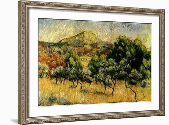 Le Mont Sainte Victoire-Pierre-Auguste Renoir-Framed Art Print