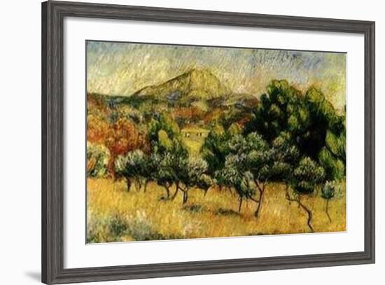 Le Mont Sainte Victoire-Pierre-Auguste Renoir-Framed Art Print