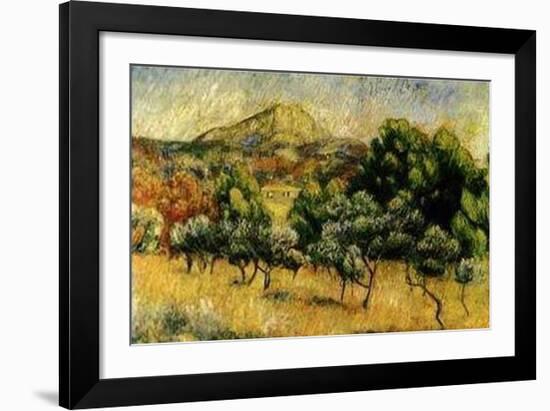 Le Mont Sainte Victoire-Pierre-Auguste Renoir-Framed Art Print