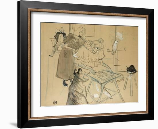 Le Motographe (Melle, Margouin), 1899-Henri de Toulouse-Lautrec-Framed Giclee Print