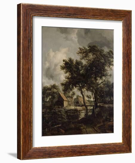 Le Moulin à eau-Meindert Hobbema-Framed Giclee Print