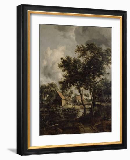 Le Moulin à eau-Meindert Hobbema-Framed Giclee Print