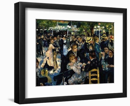 Le Moulin de la Galette 1876-Pierre-Auguste Renoir-Framed Art Print