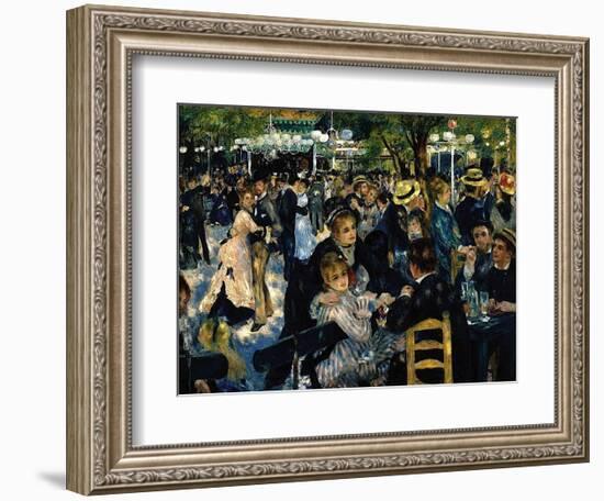 Le Moulin de la Galette 1876-Pierre-Auguste Renoir-Framed Art Print