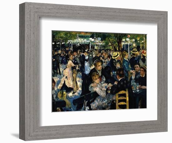 Le Moulin de la Galette 1876-Pierre-Auguste Renoir-Framed Art Print