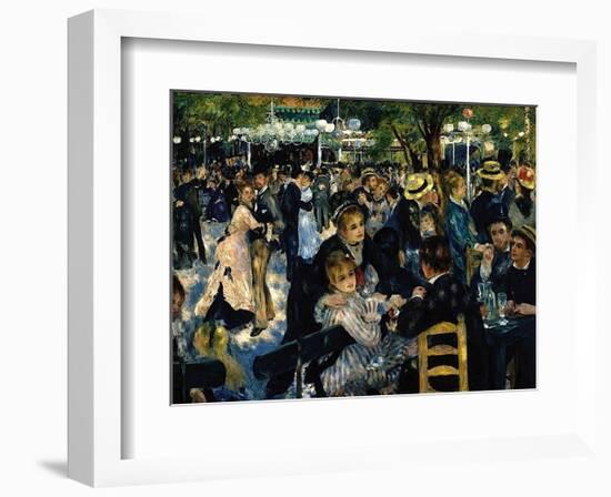 Le Moulin de la Galette 1876-Pierre-Auguste Renoir-Framed Art Print