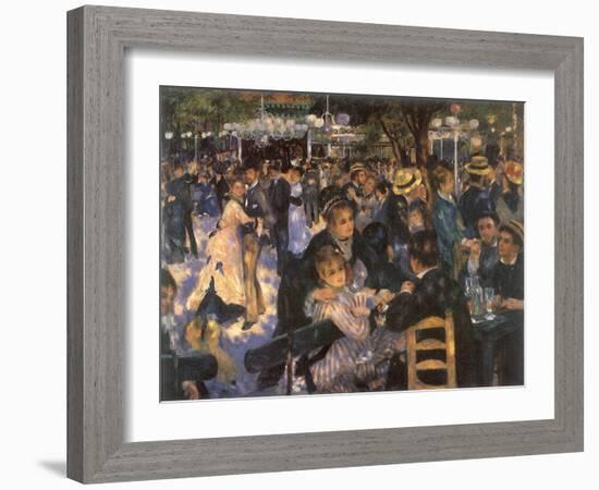 Le Moulin De La Galette, 1876-Pierre-Auguste Renoir-Framed Giclee Print