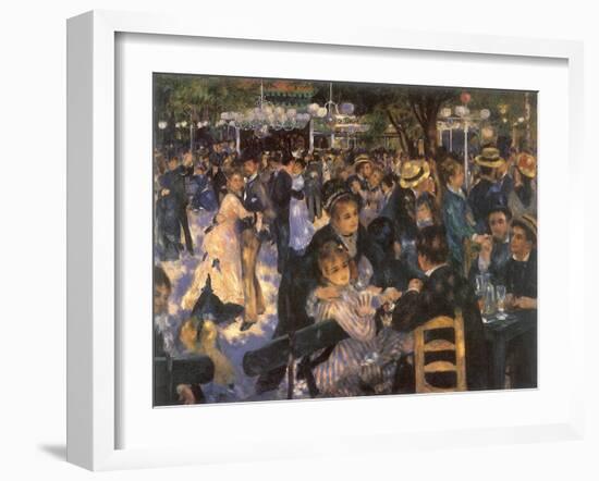 Le Moulin De La Galette, 1876-Pierre-Auguste Renoir-Framed Giclee Print