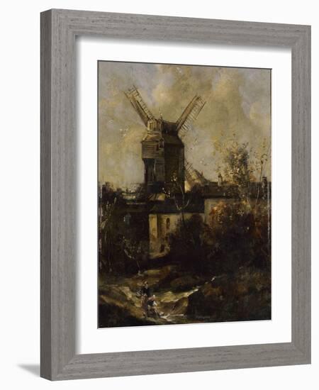 Le Moulin de la Galette, à Montmatre-Antoine Vollon-Framed Giclee Print