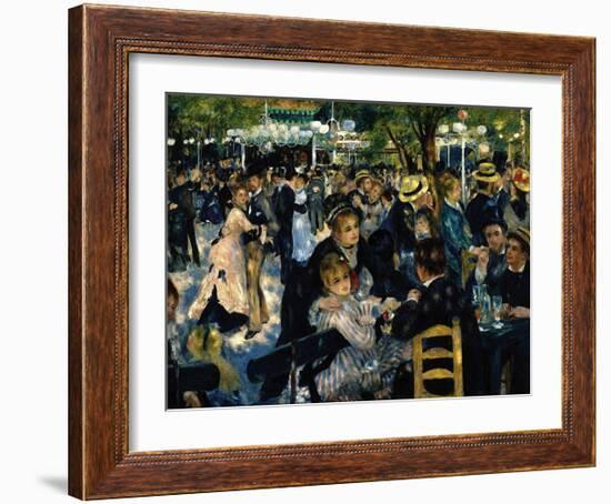 Le Moulin de la Galette c.1876-Pierre-Auguste Renoir-Framed Art Print